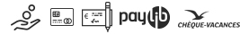 paiement par espece, cheque, CB, paylib, cheque vacances